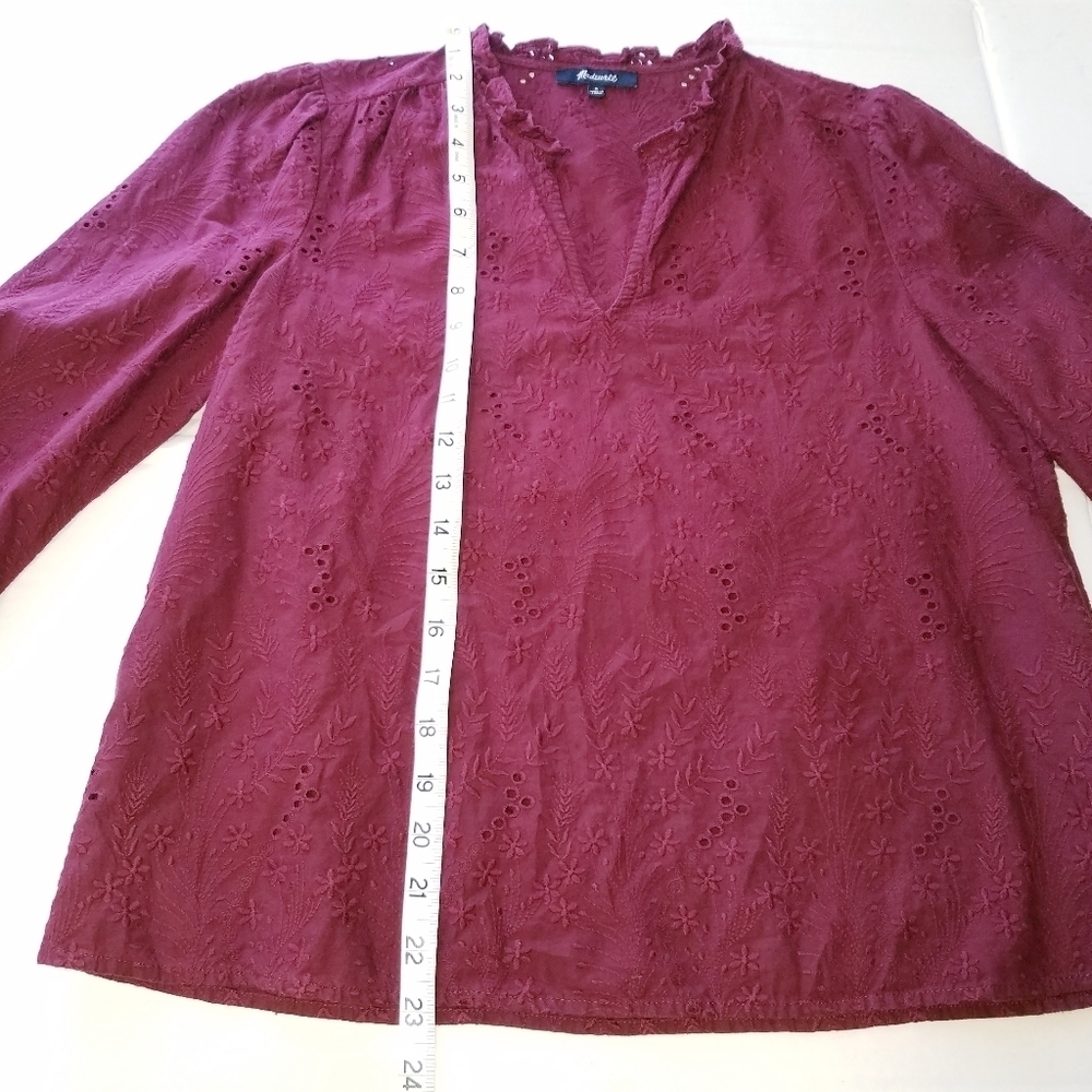 Madewell | Poplin Cotton Long Sleeve blouse size S - Picture 12 of 13